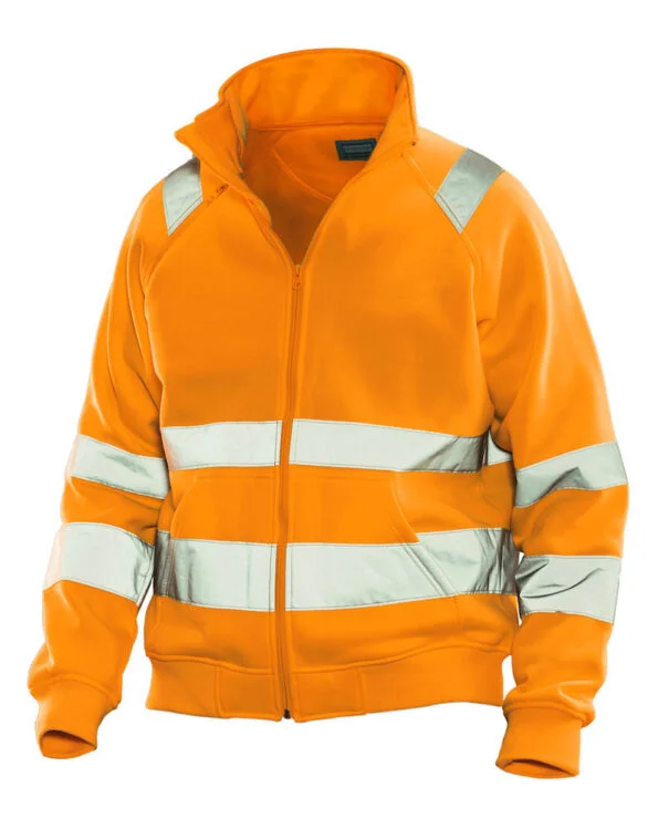 Jobman 5172 Hi-vis sweatshirt jacket oranje 3xl