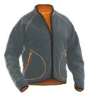 Jobman 5192 Fleece jacket reversible ocean/oranje 3xl