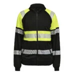 Jobman 5225 Sweatshirt Hi-Vis Full Zipp zwart/geel 4xl