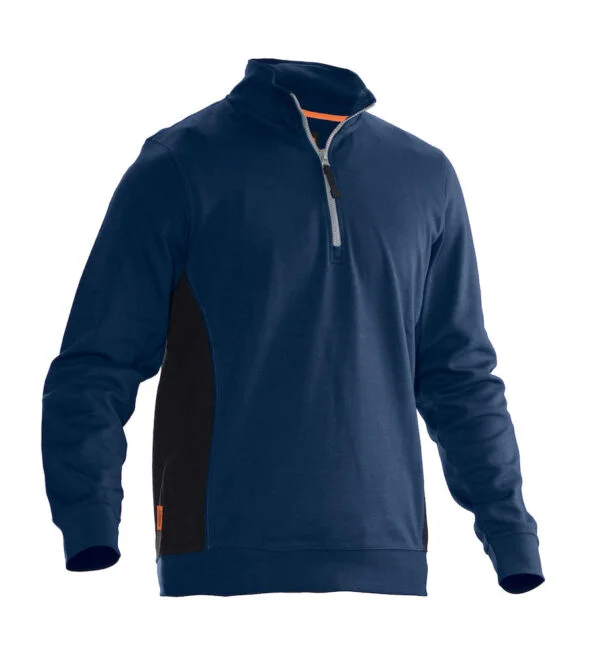 Jobman 5401 Halfzip sweatshirt navy/zwart 4xl