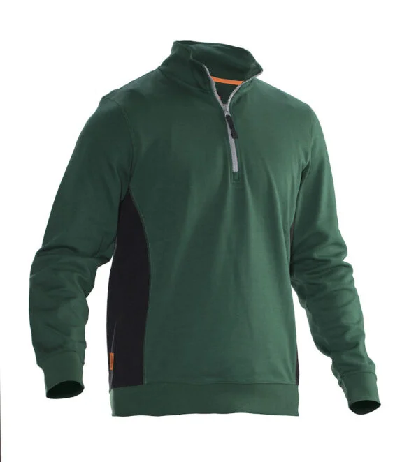 Jobman 5401 Halfzip sweatshirt bosgr./zwart 4xl