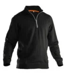 Jobman 5401 Halfzip sweatshirt wit/zwart 4xl