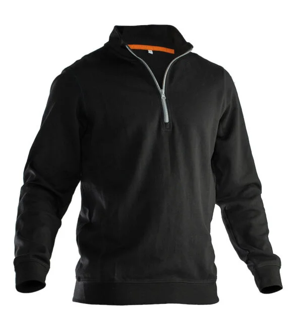 Jobman 5401 Halfzip sweatshirt zwart/zwart 4xl