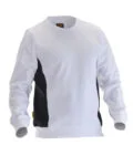 Jobman 5402 Roundneck sweatshirt wit/zwart 4xl