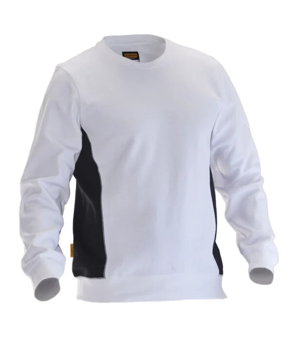 Jobman 5402 Roundneck sweatshirt wit/zwart 4xl