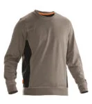 Jobman 5402 Roundneck sweatshirt wit/zwart 4xl