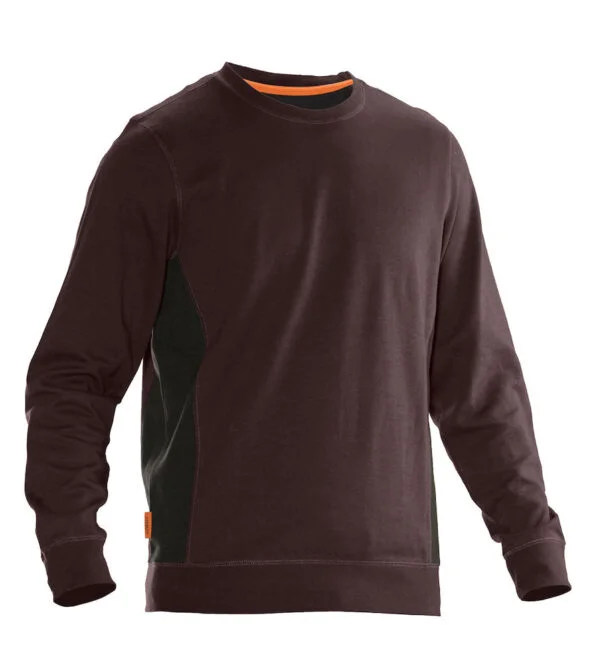 Jobman 5402 Roundneck sweatshirt bruin/zwart 4xl