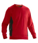 Jobman 5402 Roundneck sweatshirt wit/zwart 4xl