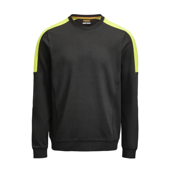 Jobman 5402 Roundneck sweatshirt zwa/hivis g 4xl