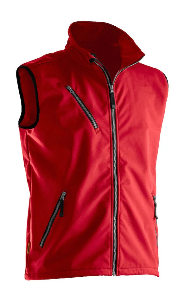 Jobman 7502 Light softshell vest rood 4xl