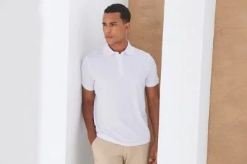 Herenpolo in gerecycleerd polyester