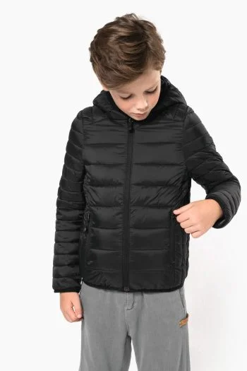Lichte kinderjas met capuchon
