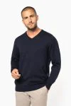 Heren pullover met v-hals