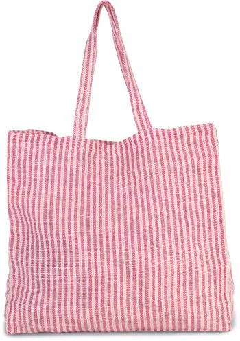 Gestreepte shopper van juco