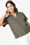 Ecologisch oversized damesoverhemd van lyocell