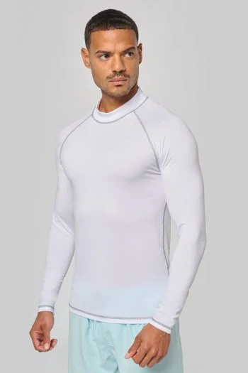 Functioneel heren-t-shirt met lange mouwen en anti-UV-bescherming