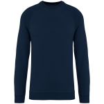 Uniseks ecologische sweater met ronde hals en raglanmouwen French Terry