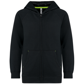 Kinder fleece hoodie met rits