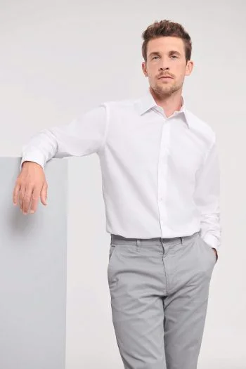 Men s long sleeve tailored Oxford shirt