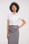 Ladies Short Sleeve Herringbone Shirt