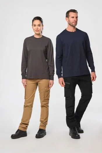 Ecologisch uniseks T-shirt met lange mouwen