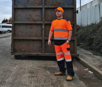 Tweekleurig signalisatie-T-shirt