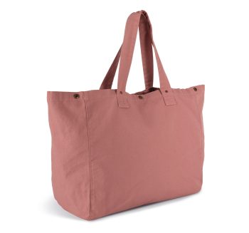 Shopper van verwassen katoen